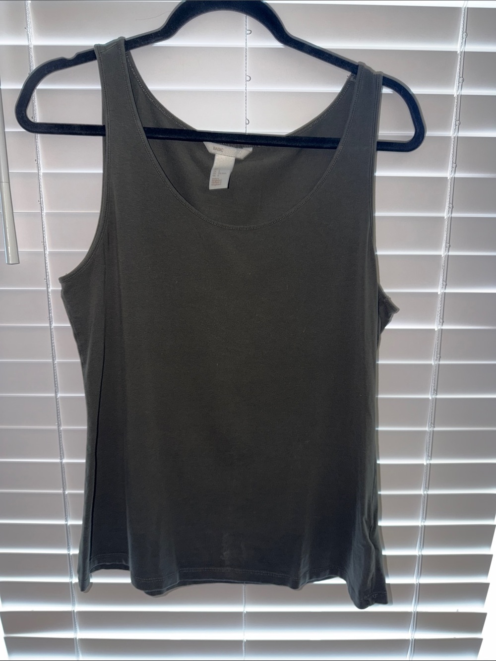 H&M Olive Scoop Neck Tank Top